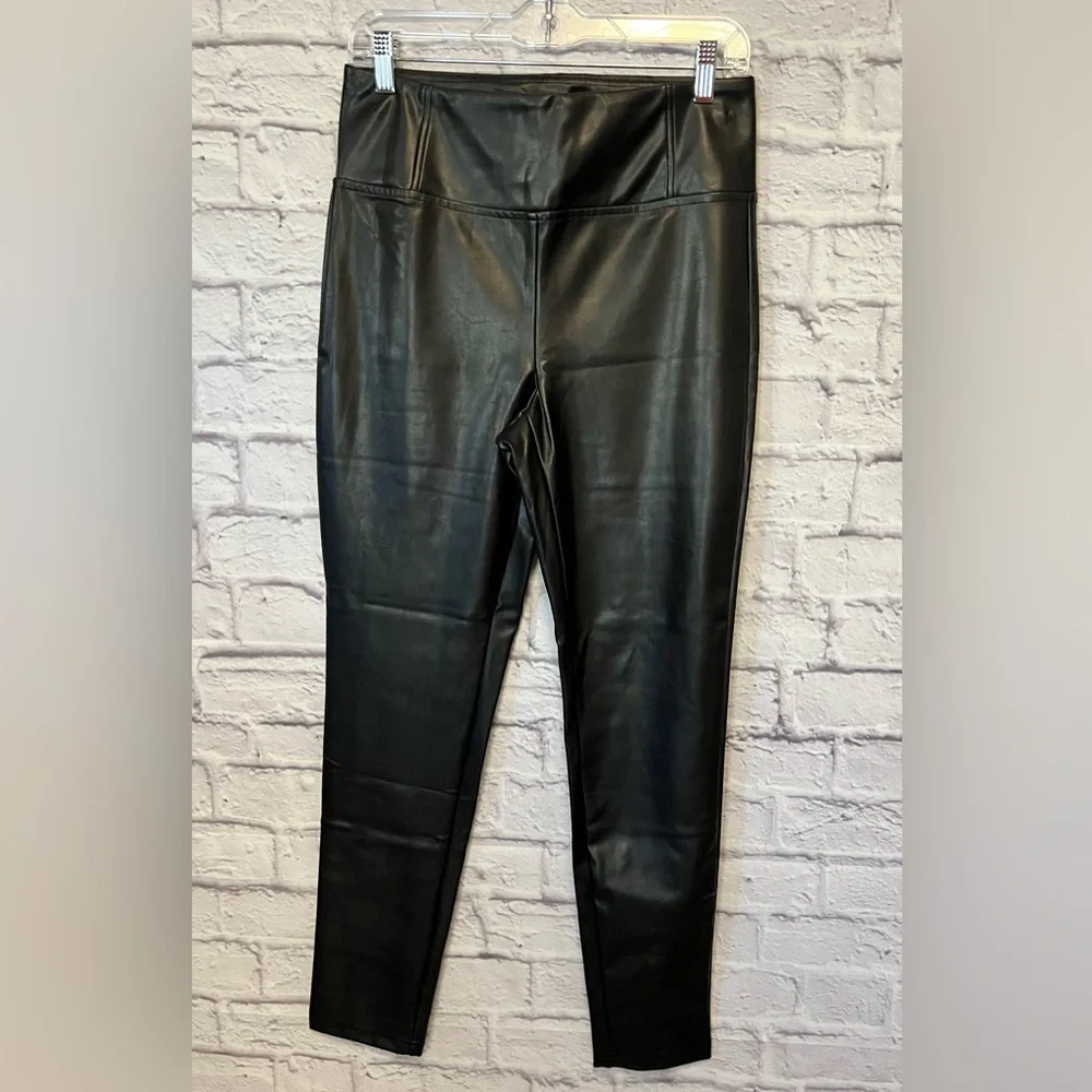 NWT Laundry by Shelli Segal Black Faux Leather Leggings - Picture 2 of 6